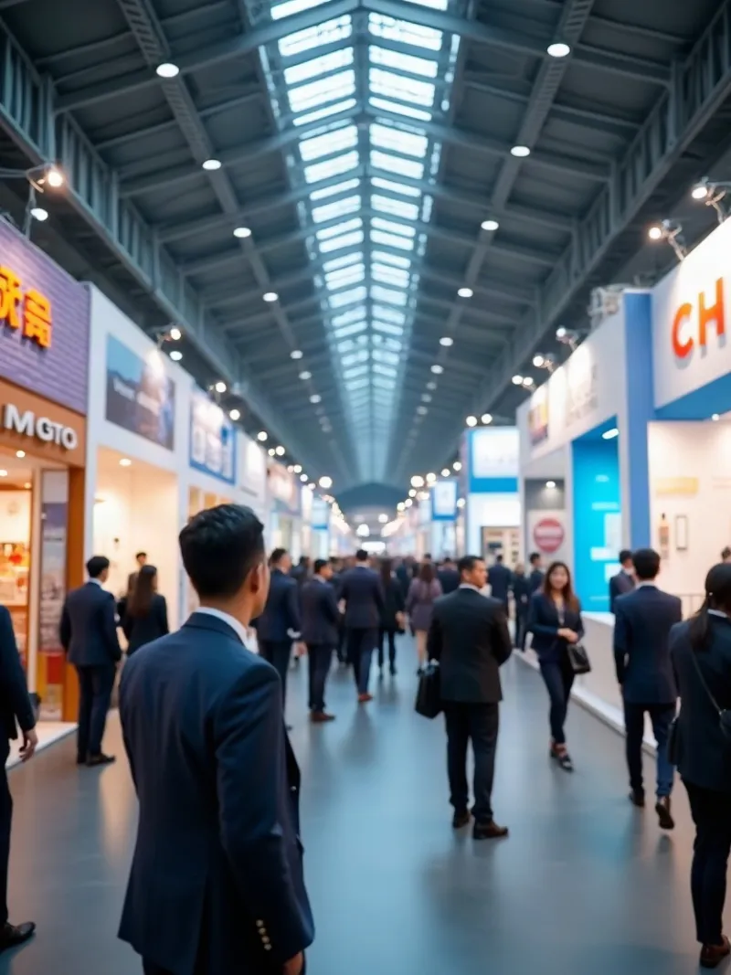 Allée d'un grand salon professionnel en Chine